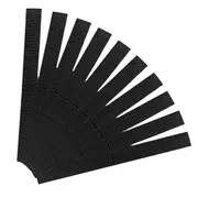 10Pcs Adjustable Hoverboard Accessories Straps Wear- Strong Tensile Resistance Tape Replacement Belts 2.5x50cm Black