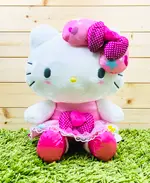 【震撼精品百貨】HELLO KITTY 凱蒂貓~日本SANRIO三麗鷗 KITTY 12吋絨毛娃娃-女孩緞帶*14369