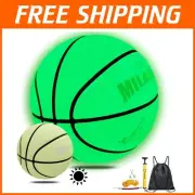 Glow in The Dark Basketball - Perfect Night Game Gift for Teens & Adults (Siz...