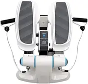 Mini Stepper Fitness Cardio Exercise Trainer,Stepper Exercises Equipment with Monitor and Resistance Bands,Household Gym