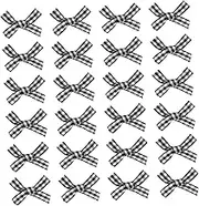 6mm Colorful Burlap Bows Decor 100pcs Set for Adornments Hairpin Bow Craft Supplies