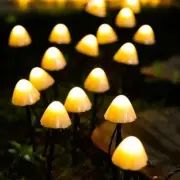 10xLED Solar Mushroom String Lights Garden Fairy Ornament Pathway Lamp-.-
