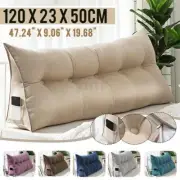 Triangular Wedge Lumbar Pillow Support Cushion Backrest Bolster Soft Headboard