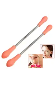 2pcs Face Facial Hair Spring Bend Remover Epilator Stick Hair Removal Threading