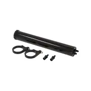 Aeroflow Radiator Overflow Tank + 3/8" Barb Fittings And Mount Black