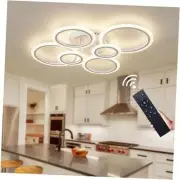 60W Modern LED Ceiling Light Fixture, Dimmable LED Chandelier Flush Mount