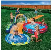 Banzai Cyclone Splash Park 3 in 1 Sprinkle Inflatable PoolWater Park Summer fun
