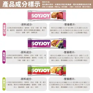 SOYJOY 大豆營養棒 營養棒 運動食品 餅乾 大豆棒 營養高糧餅乾 水果營養棒 A022 (0.3折)