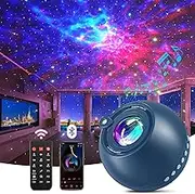 Galaxy Projector HD RGB Star Projector Night Light Projector for Bedroom,15 White Noise Galaxy Light Projector, HiFi Bluetooth Speaker Galaxy Light Remote & Timer Sensory Lights Projector Light for
