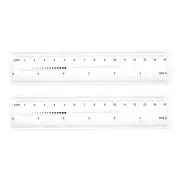 2pcs Film Ruler 6 Inch 0.1mm Scale PET Covered Flexible Straight Ruler