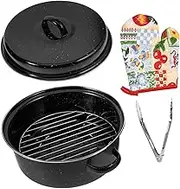 IWOWHERO 1Set Enamel Potato Pot Roasting Pan Cooking Accessory for Daily Use for Barbecue Easy to Clean for