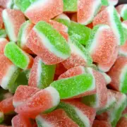 1 x 150g BULK BAG TROLLI SOUR WATERMELON SLICES GUMMI CANDY FLAVOURED GUMMY