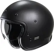 HJC V31 Solid Retro Jet Helmet, black, Size M for Men