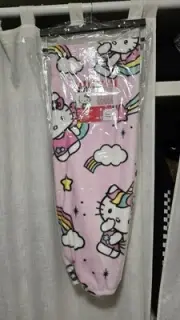 Hello Kitty Plush Throw Blanket Unicorn & Stars 60"x 70" Pink Super Soft