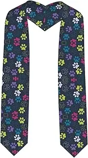 [SKKNT] Cute Dog Paw Print Graduation Shawl Stole For Academic Commencements Honor Sash Congratulations Gift