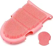 Fgail Silicone Body Scrubber, Scrubber Loofah, Glove- Body Scrubber Exfoliator for Use in Shower and Bath(Pink)