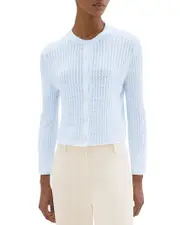 Theory Cable Cropped Cardigan