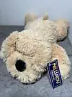 Kellytoy Plush Dog Stuffed Animal Toy Tan Light Brown Floppy Lying Down 14"