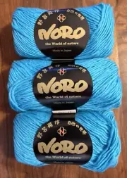 Noro world of Nature a la mode Col 17 Turquoise Wool Mohair 50gr 100m 3 Skeins