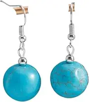 [Generic] Drop Earrings、Women 、Dangle Hooks Earrings Girls Party Holiday、Gifts(Dark Blue)