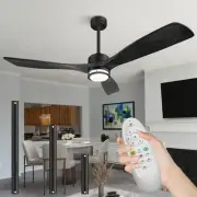 Ceiling Fans with Lights, 52'' Low Profile Ceiling Fan with Remote, Triac Dim...