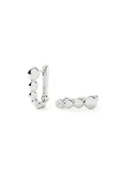 Missoma Articulated Rhodium-plated Hoop Earrings - Silver ONE SIZE