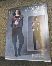Vogue V1715 Sewing Pattern Ladies Square Collar Vest & Cuffed Pants