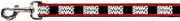 Buckle-Down Pet Leash - Double Swag Black/White/Red Stripe - 6 Feet Long - 1.5" Wide