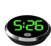 Dashboard Car Clock, LED Electronic Watch, Round Alloy Touch Luminous Car Electronic Watch, Round Vehicle Decorative Clock for Dashboard