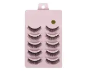 Sunnyhouse 5 Pairs Artificial Eyelashes Natural Look Good Ductility Fiber Wom...