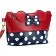 2 Pcs Travel Cosmetic Bag Cartoon Bow Makeup Case Women Zipper Hand Holding Make Up Handbag Organizer Storage Pouch Toiletry Wash Bags