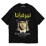 ROLLING T 恤 NIRVANA KURT COBAIN 阿拉伯黑 BAJU MUSIK METAL ROCK