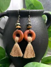 3” Bronze-tone Earring Set Bohemian Retro Drop Dangle New Free Ship B1092