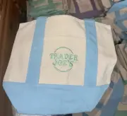 Trader Joe's, Mini Blue Pastel Canvas 15qt. Tote Bag