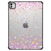 iPad Pro 11-inch (M4) iPad Impact Case Valentine Hearts Rain Transparent