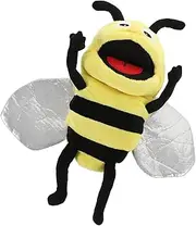 Plush Bee Hand Puppet Interactive Storytelling for Develops Motor Skills and Communication Soft and Safe Material for Imaginative Play