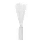 30PCS Faux Pampas Grass Decor, 24"/61cm Artificial Fluffy Grass Stems, White