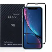 (1 Pack) Apple iPhone XR Screen Protector Full Coverage Tempered glass Case Friendly Screen Protector - Black