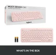 NEW Logitech K380 Multi Device Bluetooth Scissor Keyboard - Pink