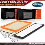 Engine & Activated Carbon Cabin Air Filter for Hyundai Accent 02-05 1.5L 1.6L (for: Hyundai)