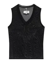 MM6 Maison Margiela Sheer Sleeveless Top XXS,S,XL,XS,L,M black
