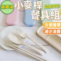 在飛比找蝦皮購物優惠-小麥桿餐具組 三件組 環保筷 小麥秸稈 環保餐具 免洗餐具 