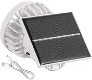 Buhyujkm Clip Fan, Small Solar Powered On Blower, Portable Rechargeable Cooling Device, Personal Handheld Fan for Desk, Table, Camping, Travel, Outdoor & Indoor Use