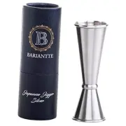 BARIANTTE Silver Double Jigger for Bartending, Cocktail Jigger 2 oz 1 oz,