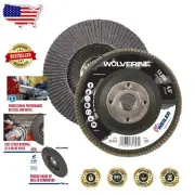 Wolverine 120 Grit Flap Discs - 4-1/2" Type 29 Pack of 10 for Precision Grinding
