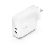 Belkin BoostCharge PRO Dual USB-C Wall Charger with PPS 60W - White