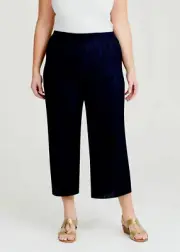 NWT ~ ts TAKING SHAPE [sz 20] Black Pretty Pleat crop Wide leg Pant rrp $110