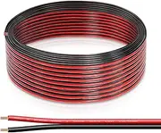 18 Gauge Wire, Electrical Wire Red Black 2 Conductors Cable, 100FT 2 Pin Flexible Low Voltage PVC Extension Cable Cord for Doorbell Wire LED Strips LED Lamp Tape Lighting, RC RV Car Wiring 12V/24V DC