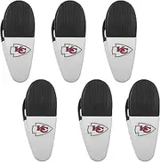 Siskiyou Sports NFL Kansas City Chiefs Chip Clip Magnets, 6pk White, One Size