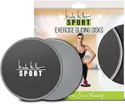 Nicole Miller Exercise Sliders for Fitness Workout [2PK], Double Sided Gilder Strength Slides Discs Work Smoothly on Any Surface for Stretch Strength Core Exercise